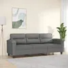 Image de vidaXL Canapé à 3 places Gris foncé 180 cm Tissu microfibre359569