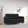 Image de vidaXL Canapé à 2 places Noir 120 cm Similicuir359578