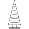Image de vidaXL Arbre de Noël en métal pour décoration noir 90 cm