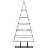 Image de vidaXL Arbre de Noël en métal pour décoration noir 125 cm