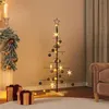 Image de vidaXL Arbre de Noël en métal avec base en bois noir 120 cm