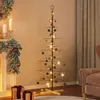 Image de vidaXL Arbre de Noël en métal avec base en bois noir 180 cm
