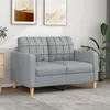 Image de vidaXL Canapé à 2 places Gris clair 120 cm Tissu359083