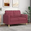 Image de vidaXL CanapÃ© Ã  2 places Rouge bordeaux 120 cm Tissu