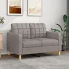 Image de vidaXL Canapé à 2 places Taupe 120 cm Tissu359090