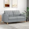 Image de vidaXL Canapé à 2 places Gris clair 140 cm Tissu359091
