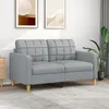 Image de vidaXL Vidaxl Canapé À 2 Places Gris Clair 140 Cm Tissu