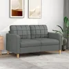 Image de vidaXL Canapé à 2 places Gris foncé 140 cm Tissu359092