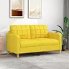 Image de vidaXL CanapÃ© Ã  2 places Jaune clair 140 cm Tissu