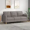 Image de vidaXL Canapé à 3 places Taupe 180 cm Tissu359106
