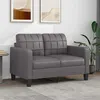 Image de vidaXL Canapé à 2 places Gris 120 cm Similicuir359114