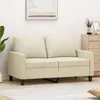 Image de vidaXL Canapé à 2 places Crème 120 cm Similicuir359133