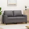 Image de vidaXL Canapé à 2 places Gris 120 cm Similicuir359134