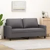 Image de vidaXL Canapé à 2 places Gris 140 cm Similicuir359139