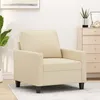 Image de vidaXL Vidaxl Fauteuil Crème 60 Cm Tissu