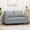 Image de vidaXL Canapé à 2 places Gris clair 120 cm Tissu359155