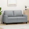 Image de vidaXL CanapÃ© Ã  2 places Gris clair 120 cm Tissu