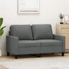 Image de vidaXL Canapé à 2 places Gris foncé 120 cm Tissu359156