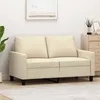 Image de vidaXL Canapé à 2 places Crème 120 cm Tissu359157