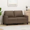 Image de vidaXL CanapÃ© Ã  2 places Marron 120 cm Tissu