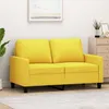 Image de vidaXL CanapÃ© Ã  2 places Jaune clair 120 cm Tissu