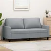 Image de vidaXL Canapé à 2 places Gris clair 140 cm Tissu359163