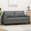 Image de vidaXL Canapé à 2 places Gris foncé 140 cm Tissu359164