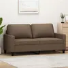 Image de vidaXL Canapé à 2 places Marron 140 cm Tissu359166