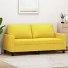 Image de vidaXL CanapÃ© Ã  2 places Jaune clair 140 cm Tissu