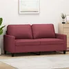 Image de vidaXL Canapé à 2 places Rouge bordeaux 140 cm Tissu359169
