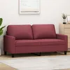 Image de vidaXL CanapÃ© Ã  2 places Rouge bordeaux 140 cm Tissu