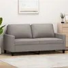Image de vidaXL Canapé à 2 places Taupe 140 cm Tissu359170