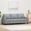 Image de vidaXL CanapÃ© Ã  3 places Gris clair 180 cm Tissu