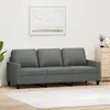 Image de vidaXL Vidaxl Canapé À 3 Places Gris Foncé 180 Cm Tissu