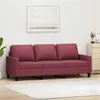 Image de vidaXL Canapé à 3 places Rouge bordeaux 180 cm Tissu359177