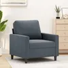 Image de vidaXL Vidaxl Fauteuil Gris Foncé 60 Cm Velours