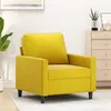 Image de vidaXL Fauteuil Jaune 60 cm Velours