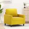 Image de vidaXL Fauteuil Jaune 60 cm Velours