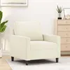 Image de vidaXL Fauteuil Crème 60 cm Velours