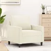 Image de vidaXL Fauteuil CrÃ¨me 60 cm Velours
