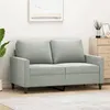Image de vidaXL Canapé à 2 places Gris clair 120 cm Velours359189