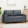 Image de vidaXL CanapÃ© Ã  2 places Gris foncÃ© 120 cm Velours