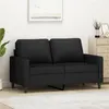 Image de vidaXL Canapé à 2 places Noir 120 cm Velours359194