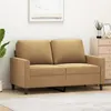 Image de vidaXL Canapé à 2 places Marron 120 cm Velours359196