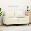 Image de vidaXL Canapé à 2 places Crème 120 cm Velours359197