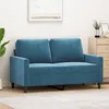 Image de vidaXL Vidaxl Canapé À 2 Places Bleu 120 Cm Velours