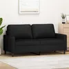 Image de vidaXL Canapé à 2 places Noir 140 cm Velours359204