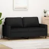 Image de vidaXL CanapÃ© Ã  2 places Noir 140 cm Velours