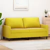 Image de vidaXL CanapÃ© Ã  2 places Jaune 140 cm Velours