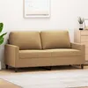 Image de vidaXL Canapé à 2 places Marron 140 cm Velours359206